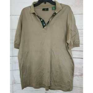 Bobby Jones Golf Graphic Collar Polo Brown Pullover 1/4 Button Up Shirt Med